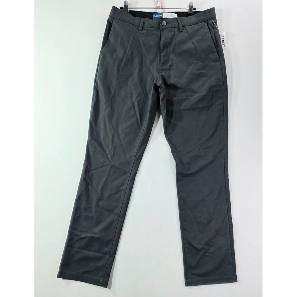 Old Navy Ultimate Tech Slim Built-In Flex Pants Mens 32x29 Gray NWT